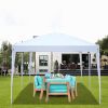 3 x 6m Home Use Outdoor Camping Waterproof Folding Tent with Carry Bag White