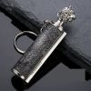 Creative Metal Keychain Lighter Wild Fire Ten Thousand Times Use Kerosene Lighters Gifts For Men